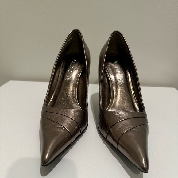 Aldo Shiny Bronze Heels - Picture 7 of 7